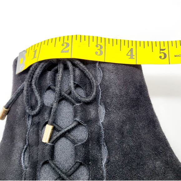Cole Haan Grand.OS Leah Black Suede Block Heel Ankle Booties Women’s Size 7 - Picture 11 of 13